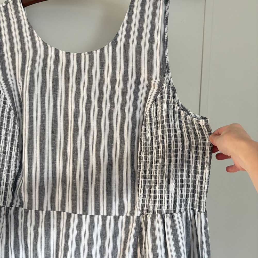 Penningtons Striped Sleeveless Linen Dress 26 NWT - Picture 5 of 12